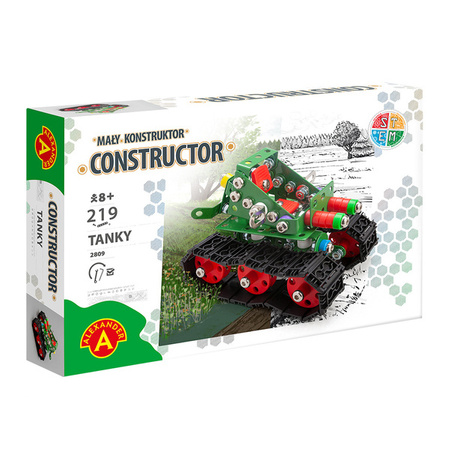 Zabawka konstrukcyjna - Alexander - Mały Konstruktor - TANKY - 219 el.
