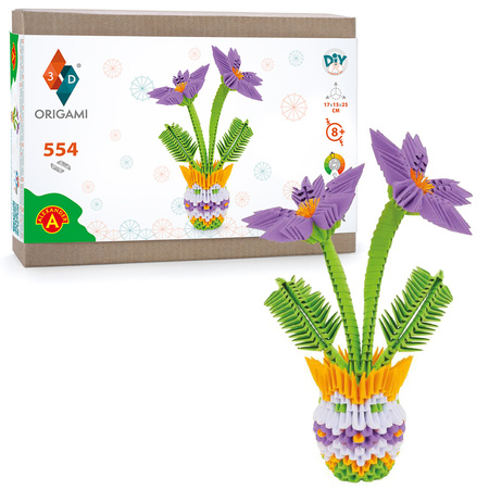 ORIGAMI 3D - KWIATY FIOLETOWE