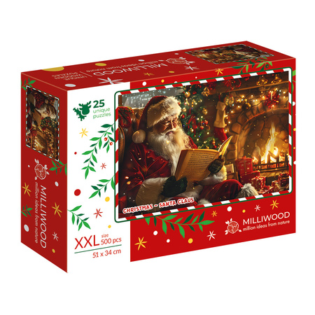 Puzzle drewniane – Christmas – Święty Mikołaj – 500el.