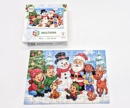 Puzzle klasyczne – Christmas – Bałwanek i Przyjaciele – 90el.