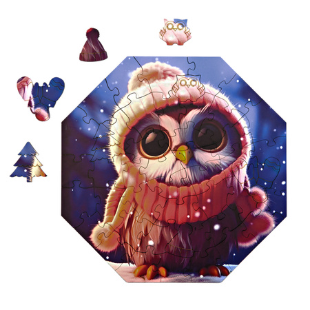 Puzzle drewniane – Hi, I’m little – Sówka Olivia - 46 el.