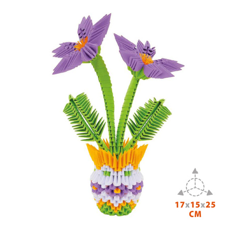 ORIGAMI 3D - KWIATY FIOLETOWE