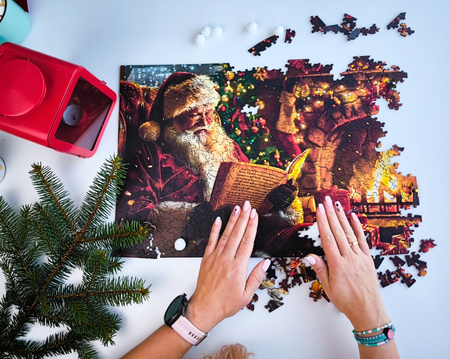 Puzzle drewniane – Christmas – Święty Mikołaj – 500el.
