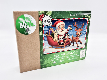 Puzzle klasyczne – Christmas – Jingle Ride with Santa – 90el.